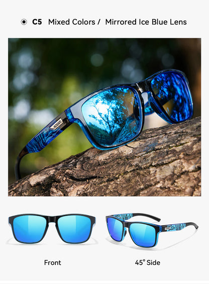 Ochelari de soare polarizați pentru bărbați KDEAM, mărime XXL, ochelari de protecție pentru sporturi în aer liber, lățime totală 155 mm, ochelari de soare extra mari