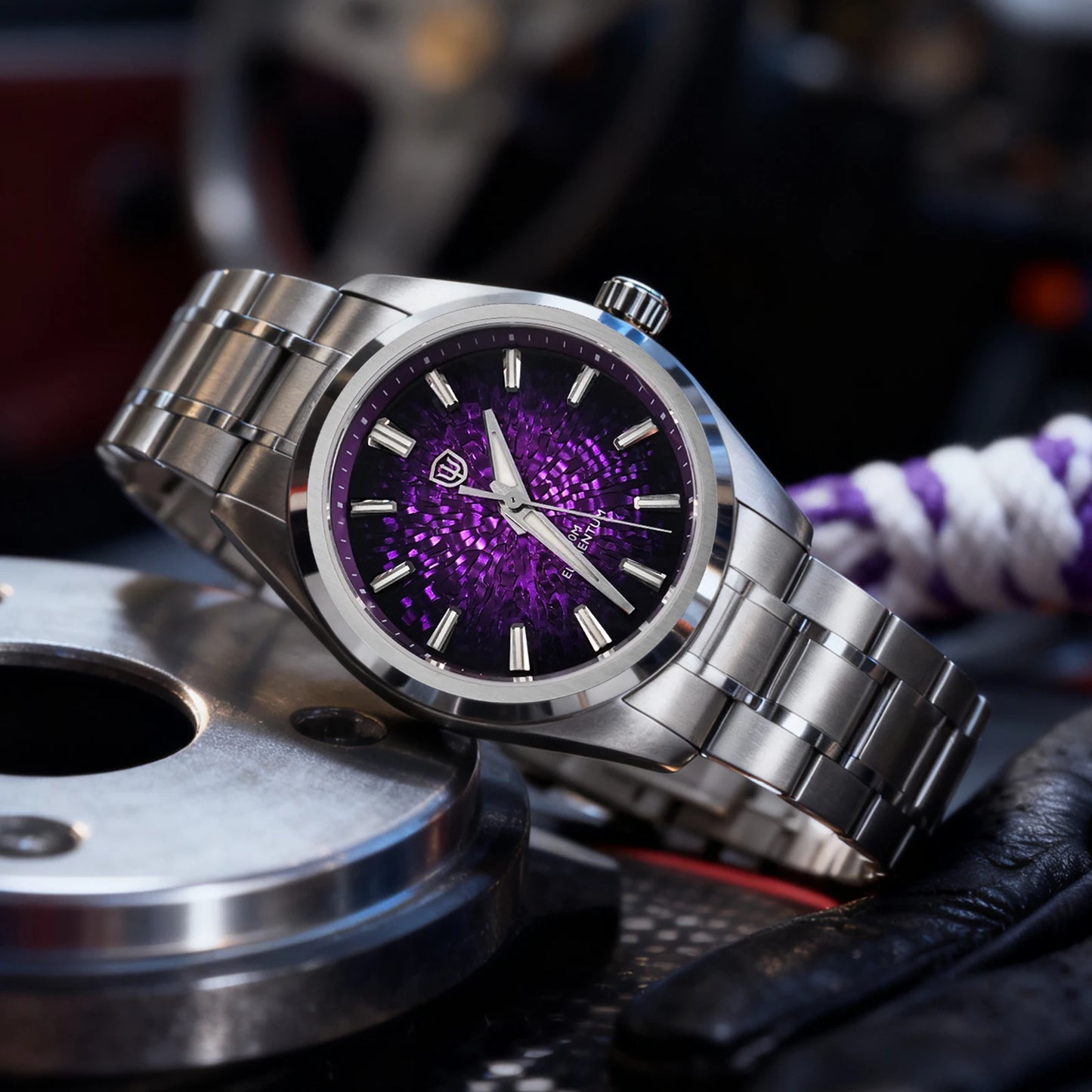 Watchdives WD0003C 38mm Watch VH31 Sweep Seconds Quartz Movement Stainless Steel Watch Elementum Original Design Men Wristwatch