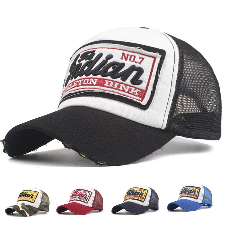 Boné Dad Cap em malha com letras bordadas, estilo streetwear, snapback, hip hop, outdoor e Y2K, chapéu trucker Gorras F2719 para mulher e homem