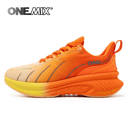 Zapatillas de running ONEMIX con nueva amortiguación para hombre, aptas para corredores de peso elevado, deportivas con cordones para mujer, antideslizantes, de exterior, zapatillas atléticas masculinas