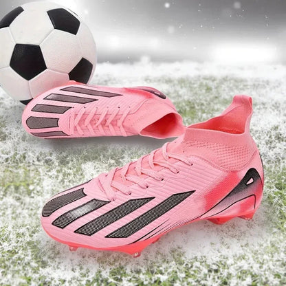 Men's New TF Football Boots Sneakers Society Turf Grass Ultralight Male Soccer Shoes Comfortable Ankle Football Shoes Futsal Fast