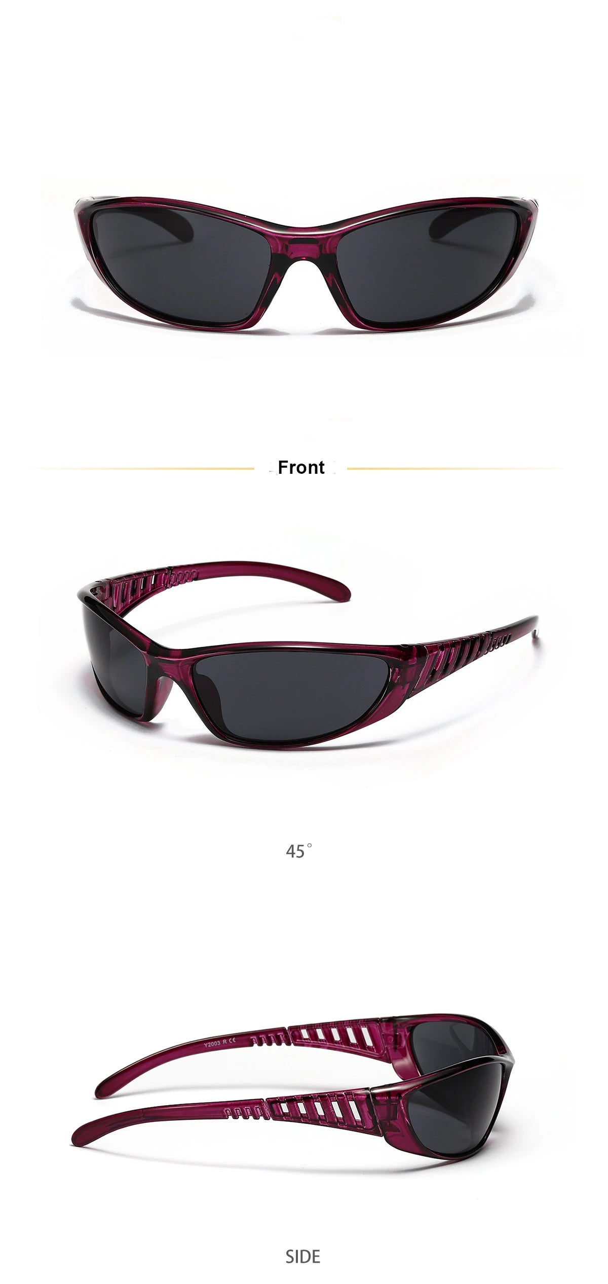 Y2K Silver Sunglasses Color Hollowed Out Future Sense Of Technology Hot Girls Net Red Sunglasses Women Sunglasses Trendy Men