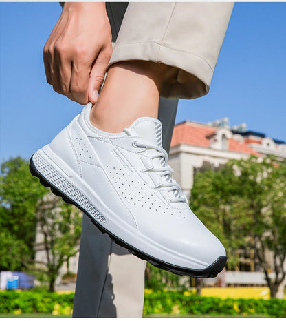 Golf Sports Shoes Men Waterproof high-Quality Leather Golf Competition Sports Shoes Formal Shoes Golf Course Men Training Shoes