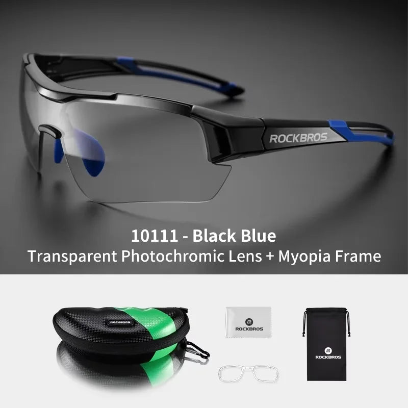 Ochelari de ciclism fotocromatici ROCKBROS, ochelari de soare pentru biciclete și sporturi în aer liber, ochelari cu schimbare de culoare, ochelari pentru MTB și biciclete de șosea, ochelari de protecție pentru biciclete