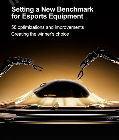 Mouse da gaming wireless ATK Dragonfly A9 Ultimate A9 Air PAW3950 ultraleggero ergonomico per e-sport FPS Gamer CSGO A9 Ultra