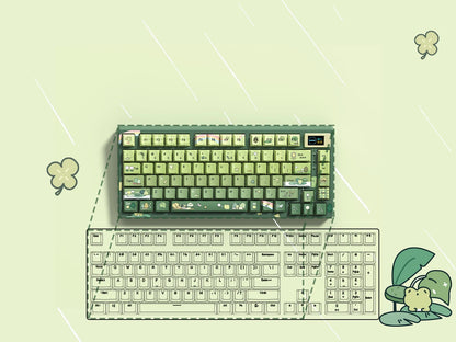 Womier SK80 Green 75% Keyboard with Color OLED Display Mechanical Gaming Keyboard Gasket Mounted RGB Hot Swap Custom Keyboard