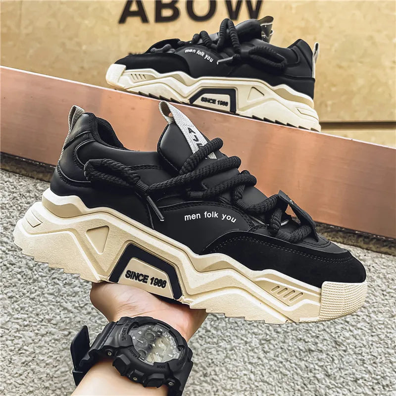 New Men's Casual Sneakers 2025 Spring Fashion Versatile Low-Top Skateboard Shoes for Men Suitable for Outdoor Sports