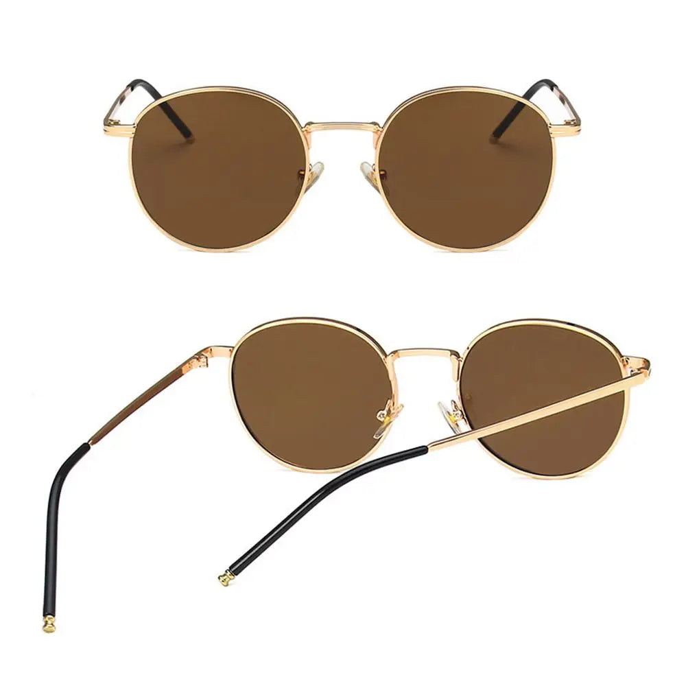 Ochelari de soare la modă pentru femei și bărbați, ochelari de soare rotunzi, ochelari pentru femei cu ramă metalică, ochelari de pescuit pentru bărbați, ochelari Hip Hop cu ramă metalică, ochelari de soare UV400