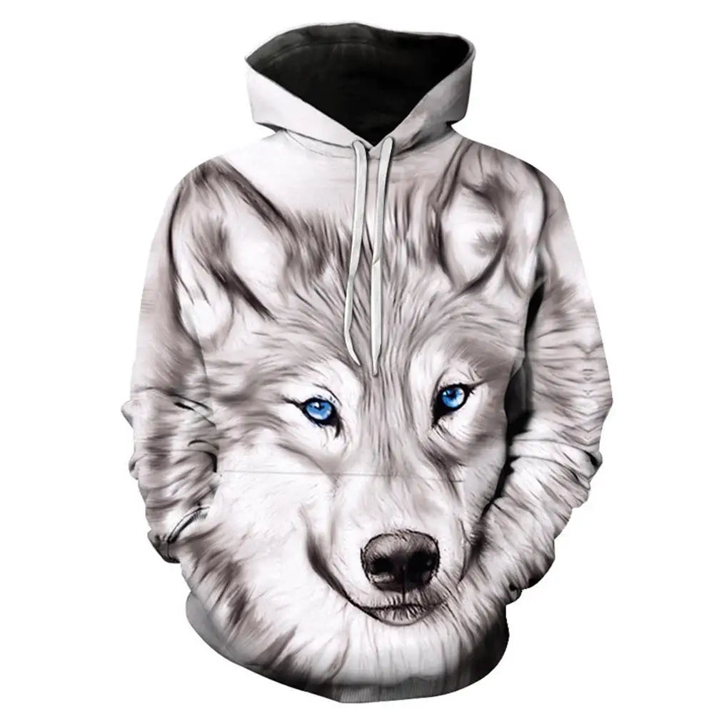 Wolf Printed Hoodies Men 3D Hoodies Brand Sweatshirts Jackets Quality Pullover Fashion Tracksuits Animal Streetwear Out