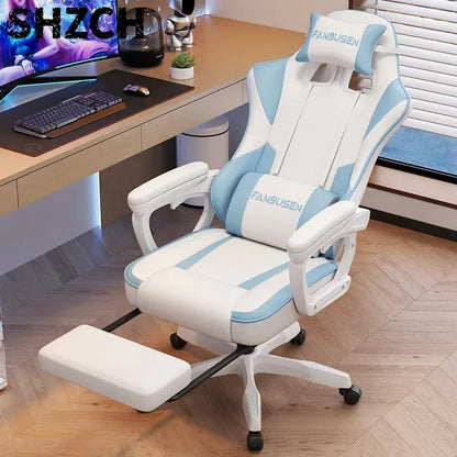 Chaise de jeu pour esports, chaise d'ordinateur pour la maison, confortable, ergonomique, inclinable, avec dossier réglable en hauteur, idéale pour les dortoirs.