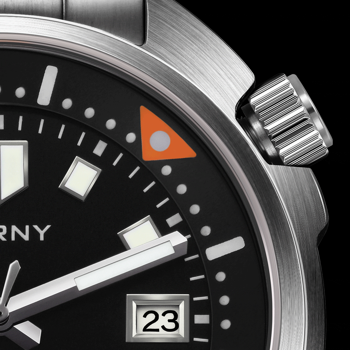 BERNY Automatic Dual Crown Diver Watch For Men Super Luminous Miyota 8215 Sapphire Swim Sport 20ATM Mechanical Men's Dive Watch