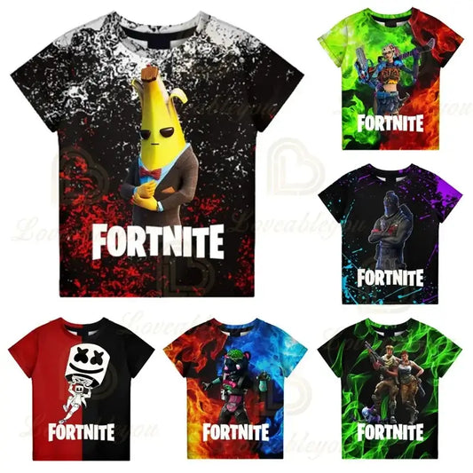 Tričko Battle Royale Fortnite Victory pro děti, dívky i chlapce, topy, oblečení ve stylu Harajuku, dětská 3D trička, 2025 NOVÝ DESIGN