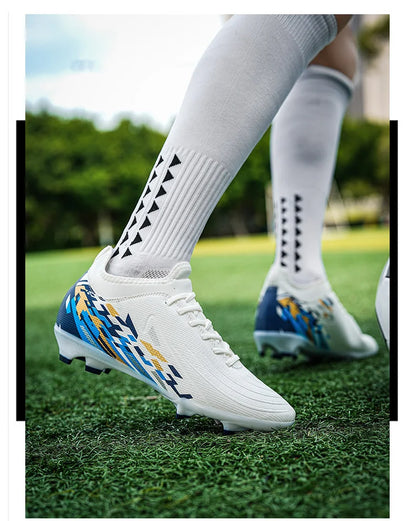 Casual Comfortable Men Sports Shoes Soccer Shoes Men Anti-slip Outdoor Grass Training Breathable Lace-up Football Boots