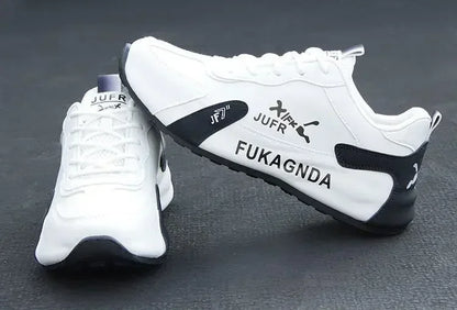 Vattentäta sneakers i PU-läder för män, lediga sportskor, lätta, andningsbara, platta och halkfria tennisskor, Zapatillas Hombre