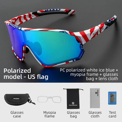 Ochelari de soare polarizați ROCKBROS, ochelari de protecție pentru sport, ochelari pentru bicicletă, drumeții în aer liber, camping, golf, ochelari de ciclism, UV400