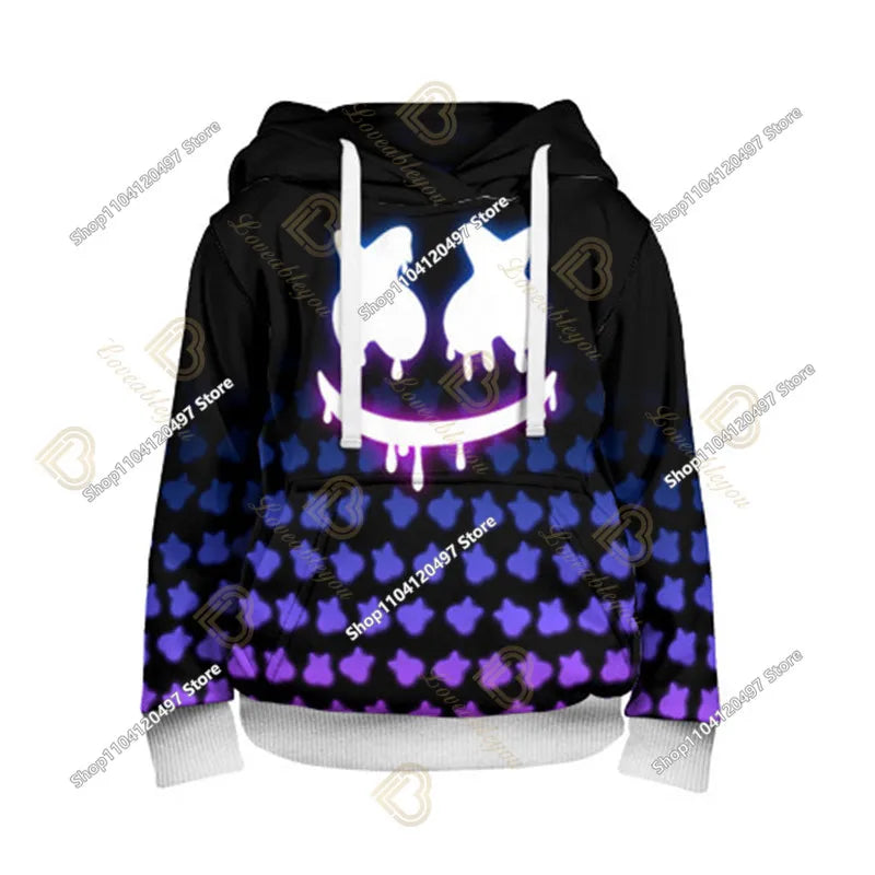 Sweatshirt med Fortnite-tryck för barn 2-14Y, huvtröja för pojkar och flickor, Harajuku-modejacka, barnkläder för spel och cosplaykostym