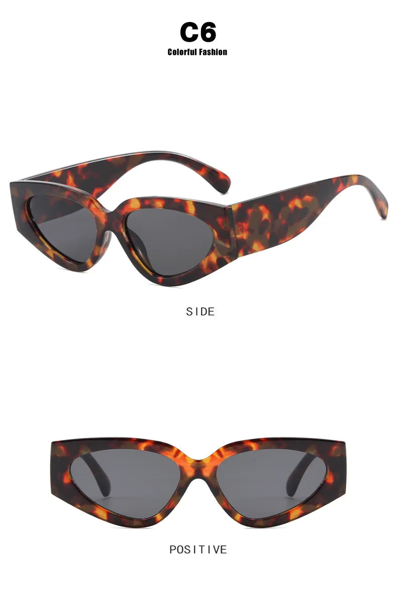 Ochelari de soare negri cu rame groase, model „Cat Eye”, pentru femei – ochelari de soare vintage la modă, ochelari clasici pentru doamne
