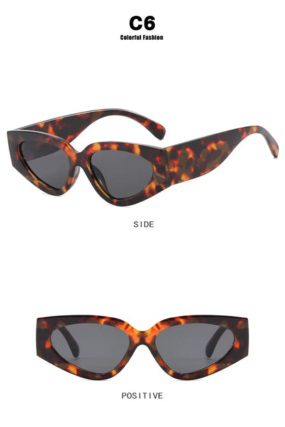 Ochelari de soare negri cu rame groase, model „Cat Eye”, pentru femei – ochelari de soare vintage la modă, ochelari clasici pentru doamne