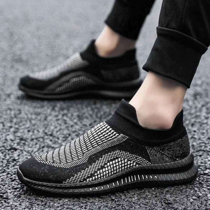 Lightweight Men's Walking Shoes Outdoor Soft Male Casual Shoes Flexible Breathable Men Loafers Slip-On Footwear Sneakers 39-48