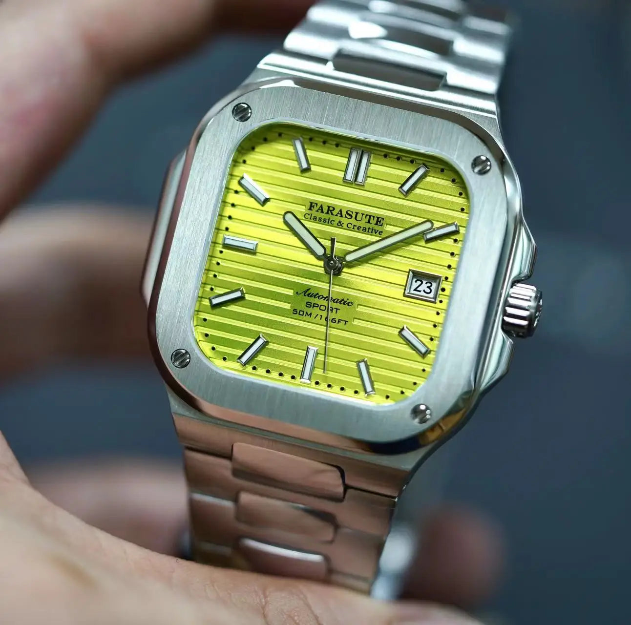 FARASUTE Automatic Mechanical Luxury Men's Watch Miyota9019 Movement Ultrathin 8.9mm Luminous 5ATM Waterproof Wristwatches Male