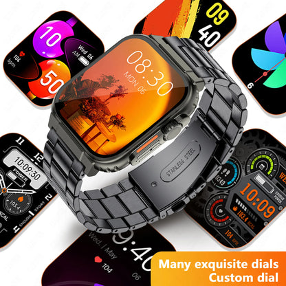 LIGE 600mAh New Ultra Smart Watch Men Bluetooth Call TWS Local Music Sport Clock 1.96'' IP68 Waterproof Relógio Smartwatch Women