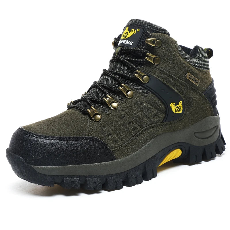 Chaussures de Trekking en plein air automne hiver hommes chaussures de randonnée imperméables bottes de montagne en cuir véritable chaussures tactiques de chasse en forêt