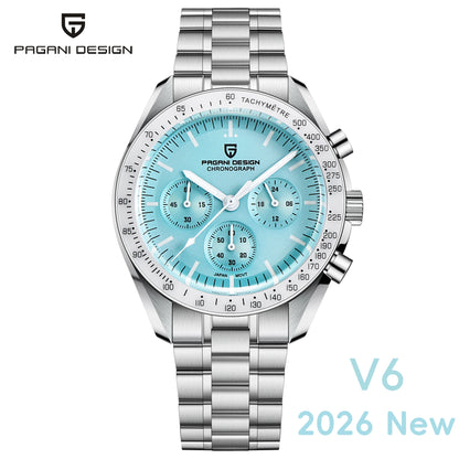 PAGANI DESIGN 2026 New Mens Watches Panda Moon Watch Luxury Quartz Watch For Men Automatic Date Sport Chronograph Wristwatch Men