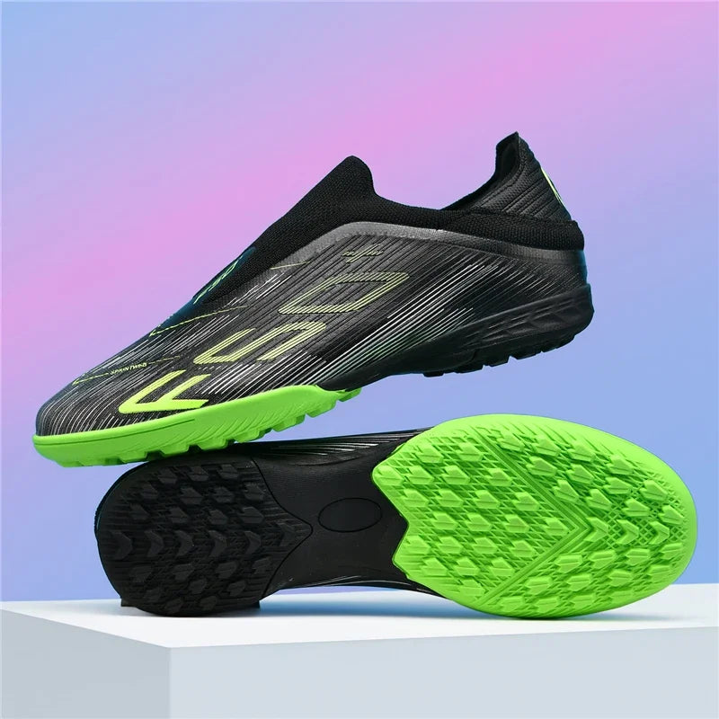 Nouvelles chaussures de football pour hommes, chaussures de match, crampons pour terrain en gazon, baskets de haute qualité, chaussures de futsal pour intérieur, chaussures montantes antidérapantes pour extérieur, meilleu