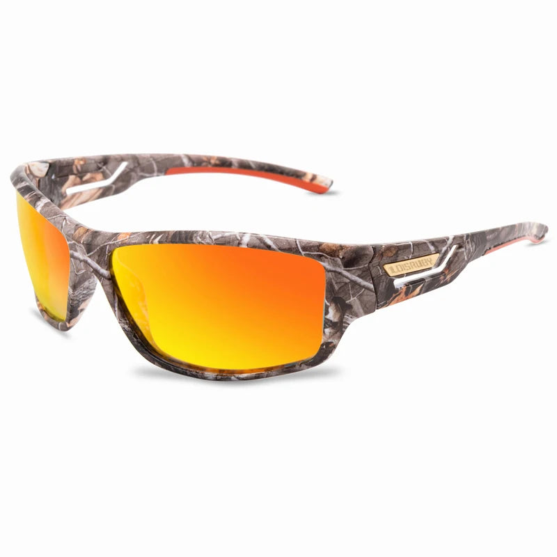 Ochelari de soare LOISRUBY cu lentile polarizate, camuflați, pentru ciclism, șofat, activități în aer liber, protecție Tacakle, sport, pescuit și alergare