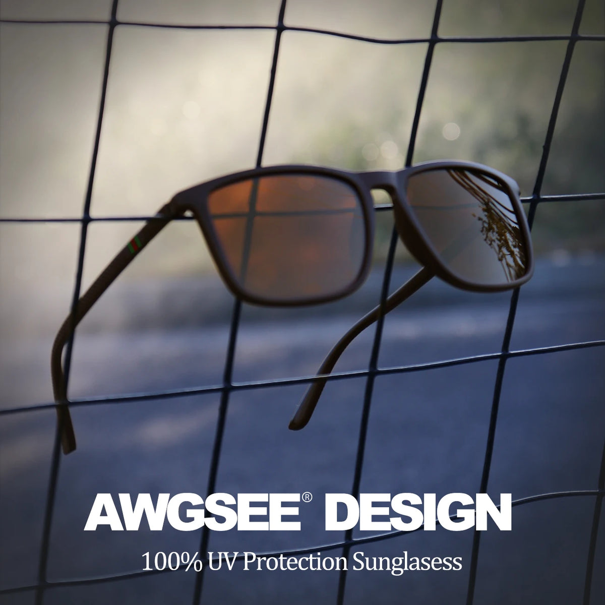 Ochelari de soare polarizați clasici, pătrați, unisex, UV400, ușori, pentru condus, pescuit, activități în aer liber și călătorii