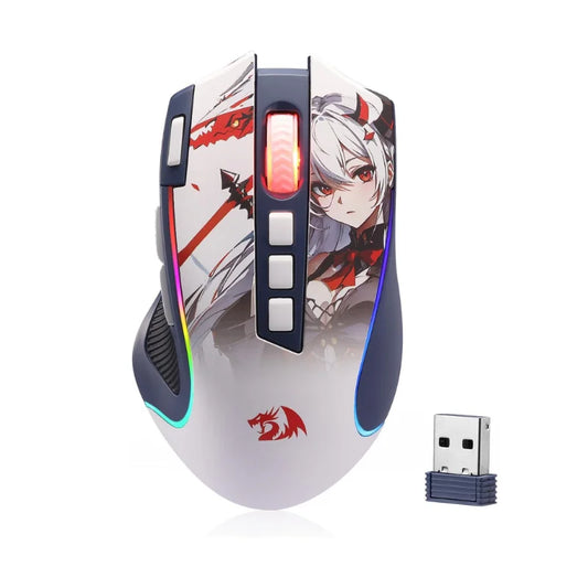 Redragon M612AK PRO RGB Gaming Mouse Wireless & Wired, 8000 DPI Optical Gaming Mouse with 9 Programmable Buttons, RGB Backlit Ergonomic Gaming Mouse