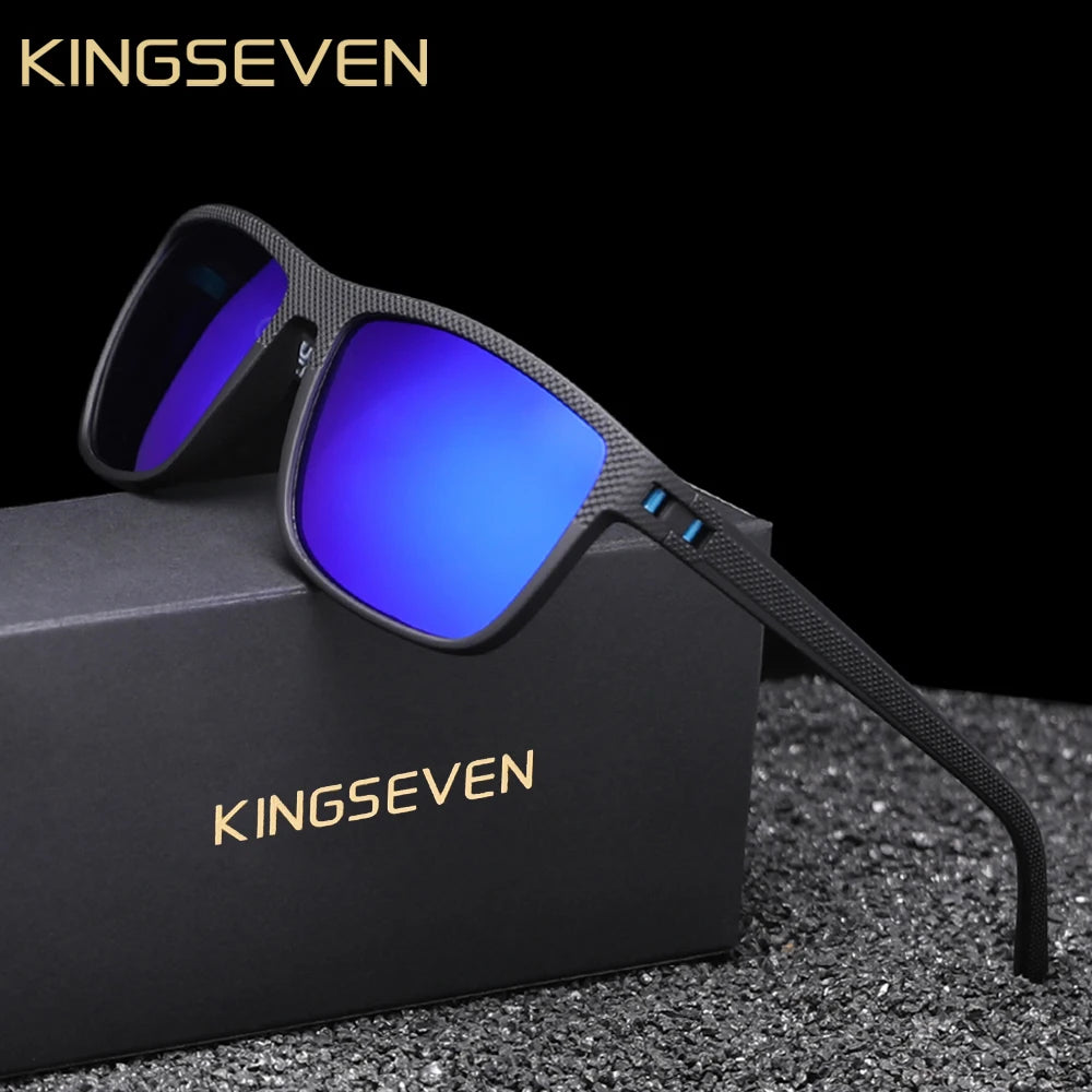 Ochelari de soare polarizați KINGSEVEN pentru bărbați, cu protecție UV400, ochelari dreptunghiulari, ochelari pentru pescuit, conducere și vacanță