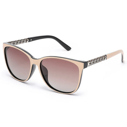 Ochelari de soare polarizați KROKODIL pentru femei, ochelari de soare pătrați la modă, ramă unisex, protecție UV400, set cu cutii