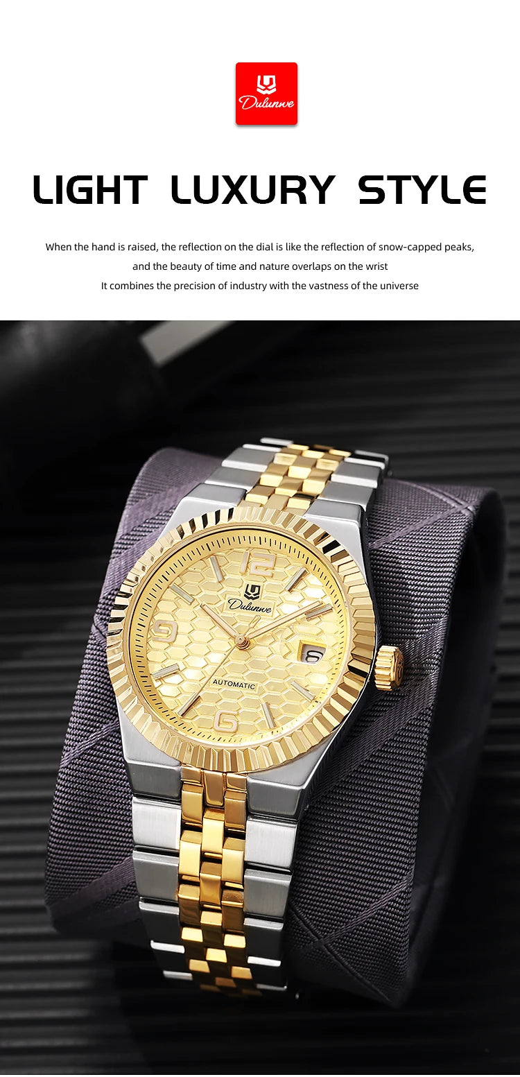 Luxury Automatic Mechanical Men's Watch Date Stainless Steel Man Watch Waterproof Luminous Business Watches For Men Reloj