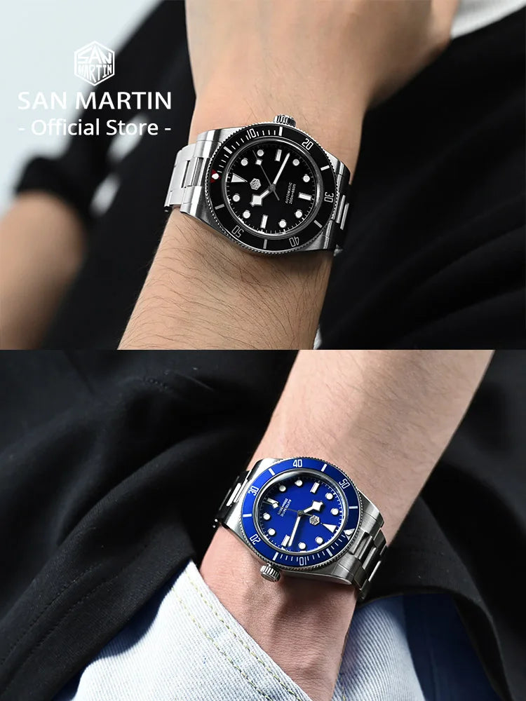 San Martin Upgraded BB58 40mm Retro Luxury Men Diver Watch NH35 Automatic Mechanical Sapphire 200m Waterproof Reloj SN0008D