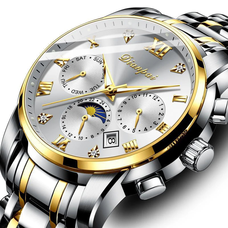 Dianpai automatisch mechanisch herenhorloge – Luxe model, waterdicht, multifunctioneel, voorzien van een lichtgevend display en een trendy ontwerp.