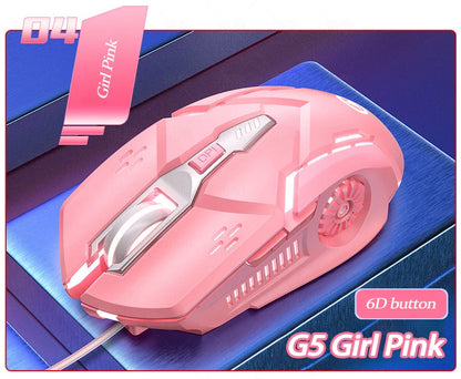UTHAI G5 Six key 3200PDI wired illuminated gaming mouse, e-sports mechanical mute computer accessories