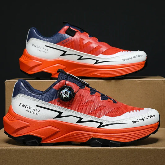 Ανδρικά sneakers casual εξωτερικού χώρου, αντιολισθητικά, με απορρόφηση κραδασμών, ευέλικτα παπούτσια off-road πεζοπορίας, άνετα παπούτσια τρεξίματος με μαλακή σόλα