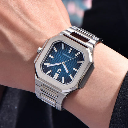 2026 Neue PAGANI DESIGN quadratische Luxus-Quarzuhr für Herren, AR-Saphirglas, japanisches Uhrwerk, leuchtende Herrenuhr, vollständig aus 316L-Edelstahl