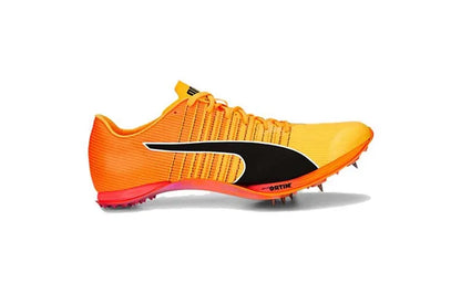 Baskets Puma evoSpeed Sprint Nitro 2 Sun Stream noires, couleur orange « Sunset Glow », 380002-01.