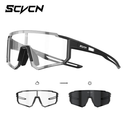 SCVCN Ochelari de soare sportivi pentru fete, ochelari de ciclism pentru copii, ochelari fotocromatici UV400, ochelari de baseball pentru băieți, ochelari pentru activități în aer liber, ochelari de soare pentru alergare și drumeții