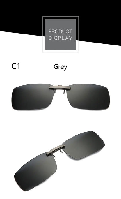 BOYSEEN Ochelari de soare polarizați cu clemă, lentile pentru vizibilitate zi și noapte la volan, unisex, sport, pescuit, ochelari pentru miopie, bărbați, femei, călătorii, activități în aer liber
