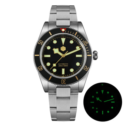 San Martin Upgraded BB58 40mm Retro Luxury Men Diver Watch NH35 Automatic Mechanical Sapphire 200m Waterproof Reloj SN0008D