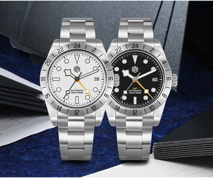San Martin New 39mm NH34 BB GMT Automatic Mechanical Watch Sport Watch Sapphire Luminous Waterproof 100m for Men Watch SN0054