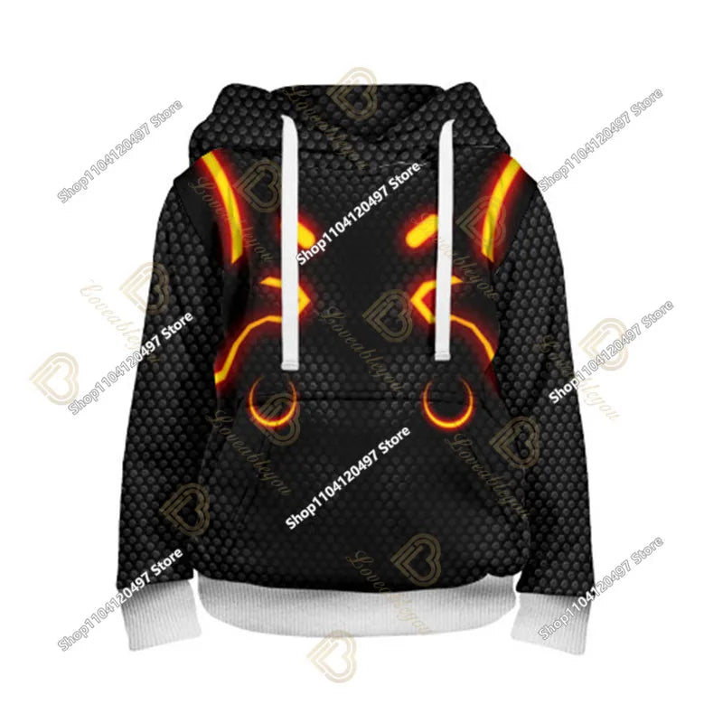 Sweatshirt med Fortnite-tryck för barn 2-14Y, huvtröja för pojkar och flickor, Harajuku-modejacka, barnkläder för spel och cosplaykostym