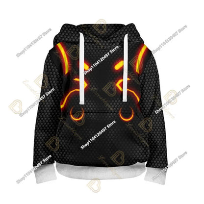 Sweatshirt med Fortnite-tryck för barn 2-14Y, huvtröja för pojkar och flickor, Harajuku-modejacka, barnkläder för spel och cosplaykostym