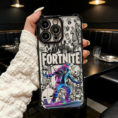 Популярен геймърски калъф за телефон FortniteS Plating за Samsung A37 A57 A07 A36 A16 A35 A55 A25 A26 A05s A15 A54 A34 A24 A14 A05 A04 4G 5G