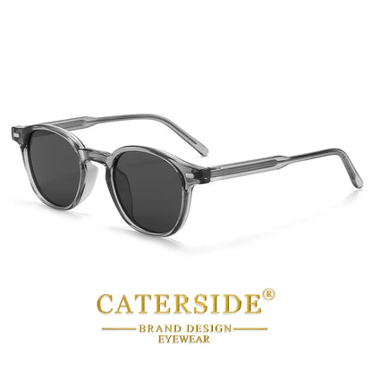 Ochelari de soare rotunzi polarizați Catside pentru bărbați, ramă TR, inserție centrală, brațe, set de ochelari de soare pentru femei, stil retro, pentru șofat, pescuit, punk, protecție UV400