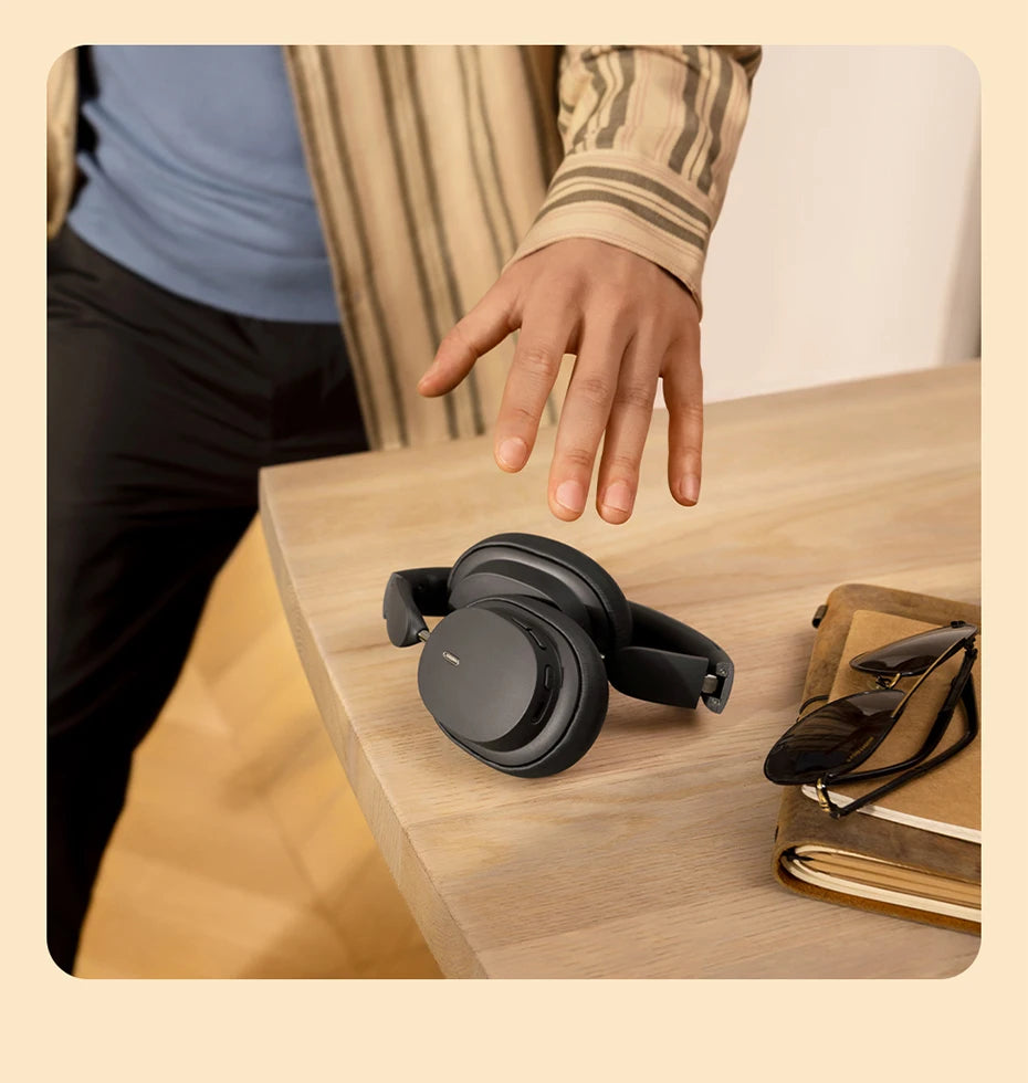 Baseus Wireless Bluetooth 5.3 Over-Ear Headphones – HiFi 40mm Driver, 70H Playtime Foldable Headset with Spatial Audio