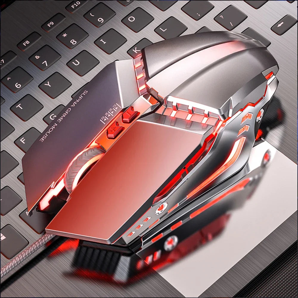 PC Competitive USB Wired Gaming Mouse RGB Silent Mouse 3200 DPI Mechanical Mouse 7 Button PC Laptop Player